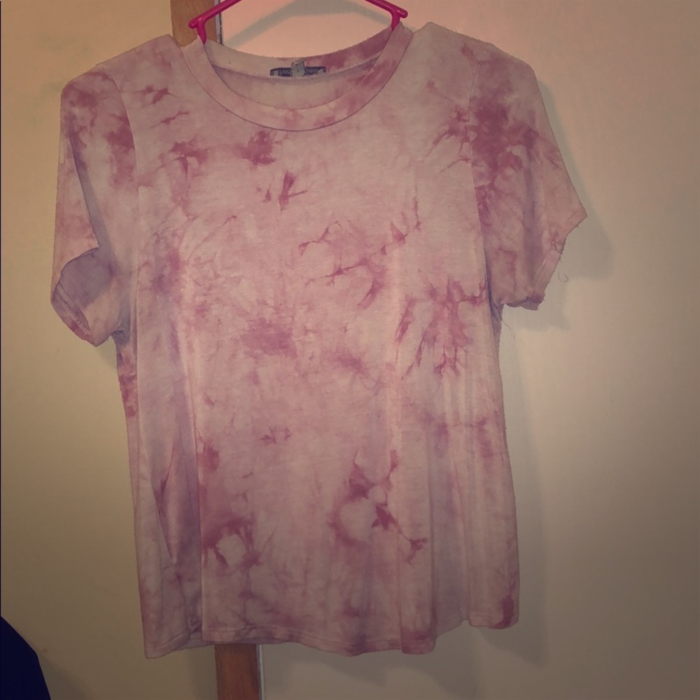 Pink dye-dye shirt from Charlotte Russe.